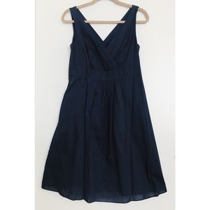 Navy Blue Sleeveless Casual Dress